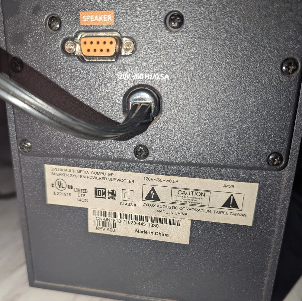 Dell A425 Zylux Multimedia Computer Speaker System Subwoofer